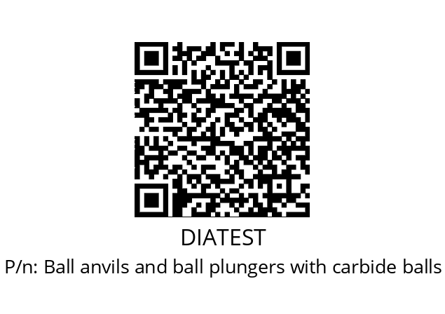   DIATEST Ball anvils and ball plungers with carbide balls