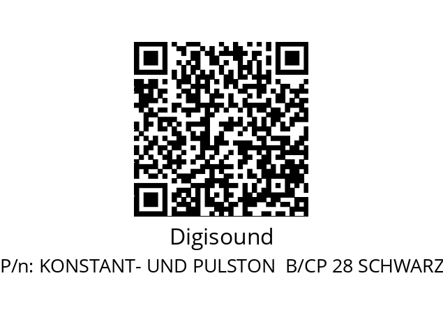   Digisound KONSTANT- UND PULSTON  B/CP 28 SCHWARZ