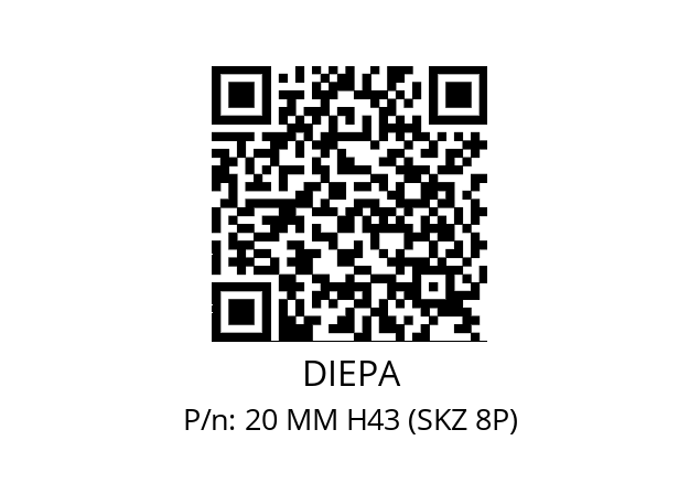   DIEPA 20 MM H43 (SKZ 8P)