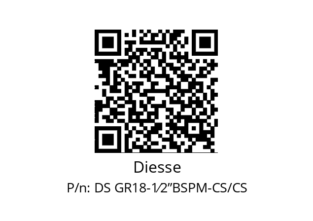   Diesse DS GR18-1⁄2”BSPM-CS/CS