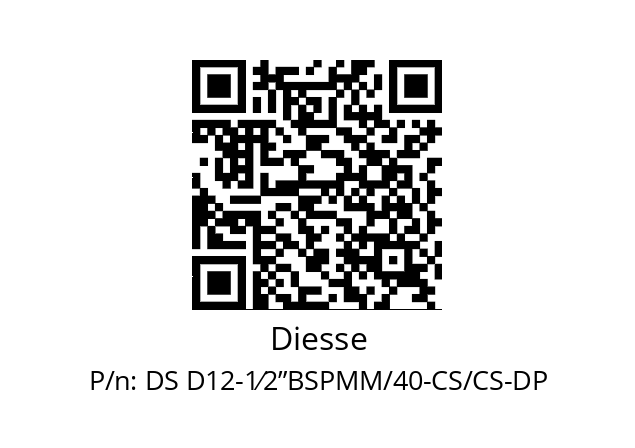   Diesse DS D12-1⁄2”BSPMM/40-CS/CS-DP