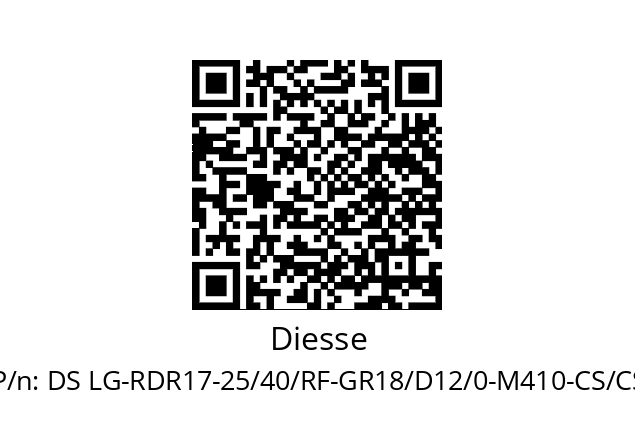   Diesse DS LG-RDR17-25/40/RF-GR18/D12/0-M410-CS/CS