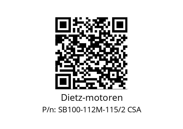   Dietz-motoren SB100-112M-115/2 CSA