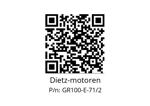   Dietz-motoren GR100-E-71/2