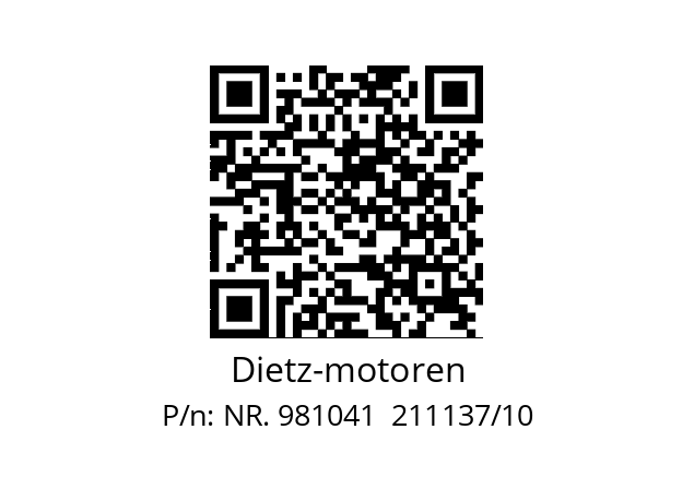   Dietz-motoren NR. 981041  211137/10