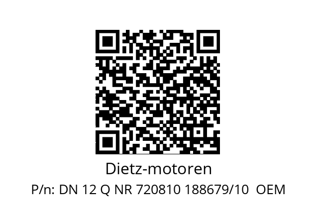   Dietz-motoren DN 12 Q NR 720810 188679/10  OEM