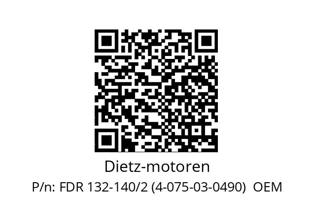   Dietz-motoren FDR 132-140/2 (4-075-03-0490)  OEM