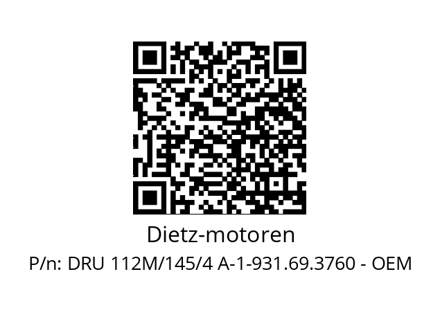   Dietz-motoren DRU 112M/145/4 A-1-931.69.3760 - OEM