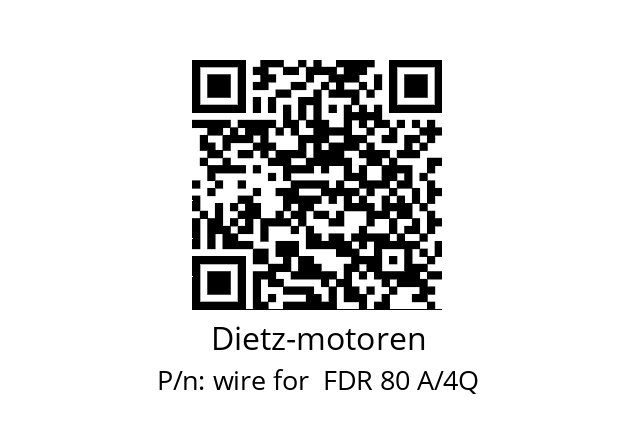   Dietz-motoren wire for  FDR 80 A/4Q