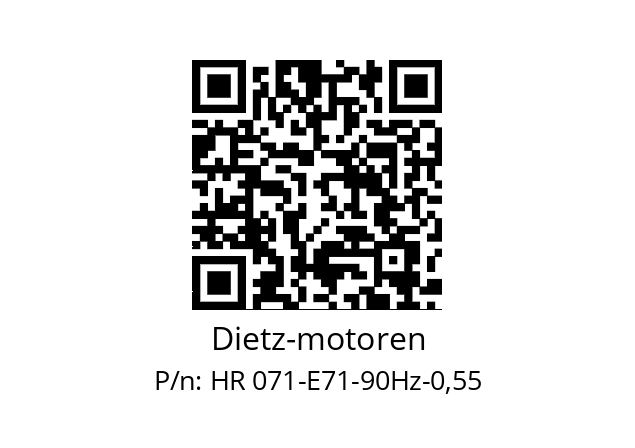   Dietz-motoren HR 071-E71-90Hz-0,55