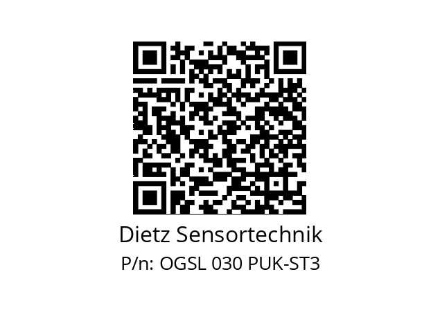   Dietz Sensortechnik OGSL 030 PUK-ST3