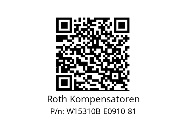   Roth Kompensatoren W15310B-E0910-81