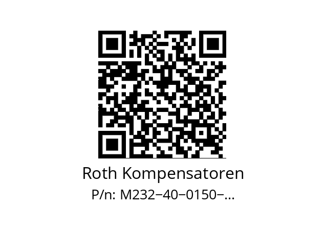   Roth Kompensatoren M232−40−0150−...