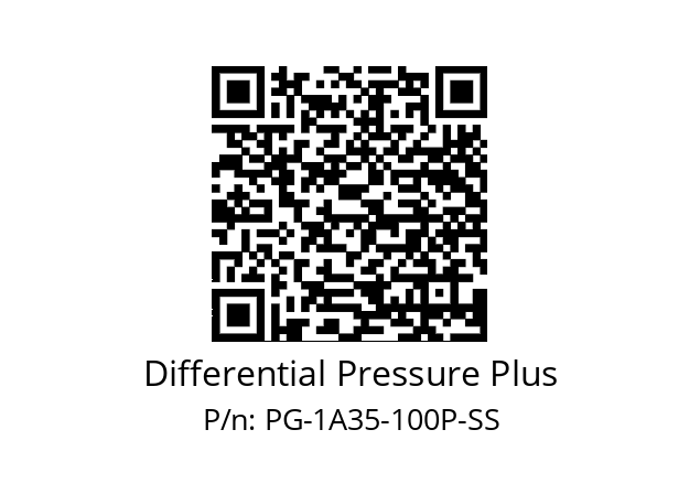   Differential Pressure Plus PG-1A35-100P-SS