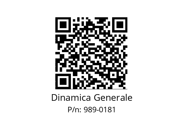   Dinamica Generale 989-0181