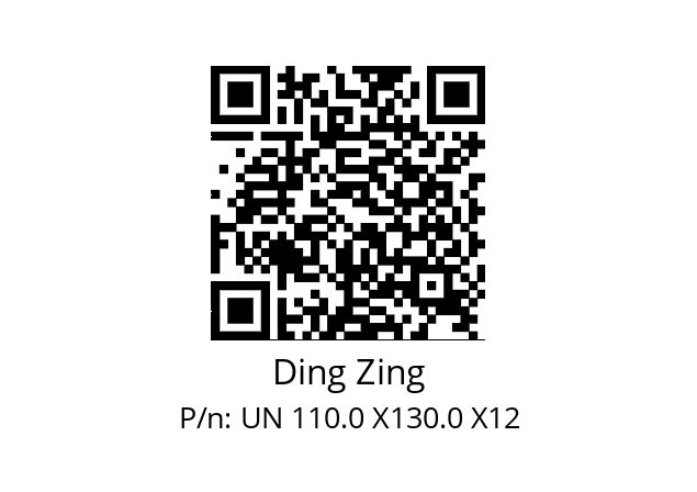   Ding Zing UN 110.0 X130.0 X12