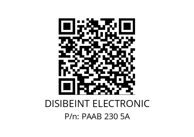   DISIBEINT ELECTRONIC PAAB 230 5A