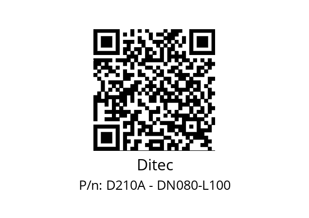   Ditec D210A - DN080-L100