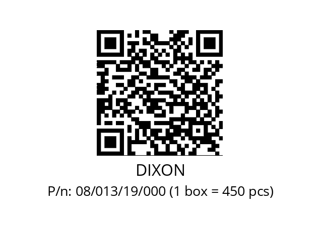   DIXON 08/013/19/000 (1 box = 450 pcs)