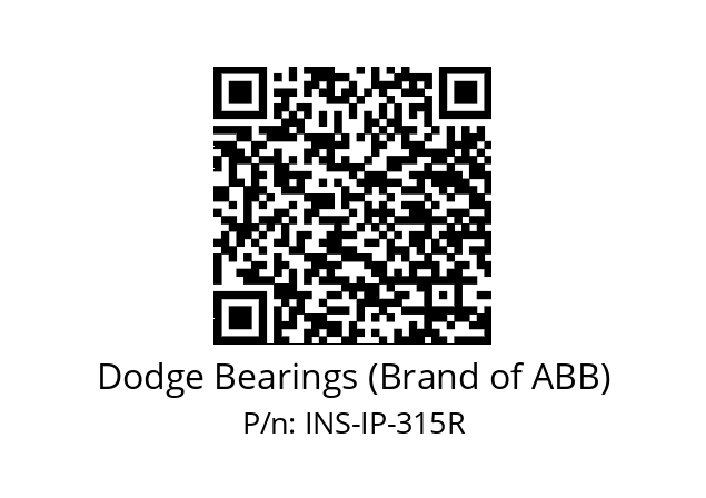   Dodge Bearings (Brand of ABB) INS-IP-315R