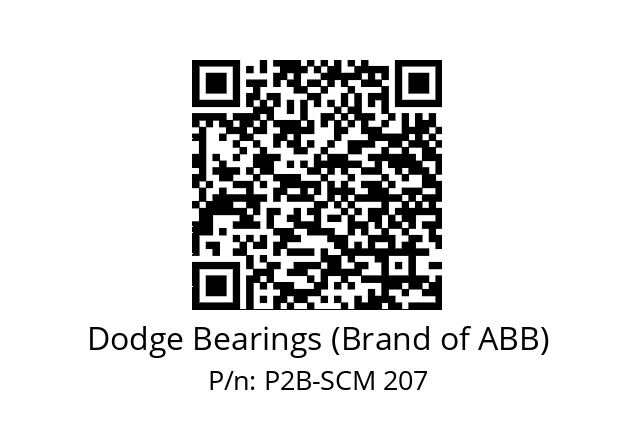   Dodge Bearings (Brand of ABB) P2B-SCM 207