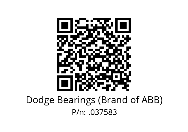   Dodge Bearings (Brand of ABB) .037583