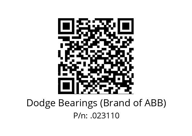   Dodge Bearings (Brand of ABB) .023110