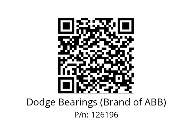   Dodge Bearings (Brand of ABB) 126196