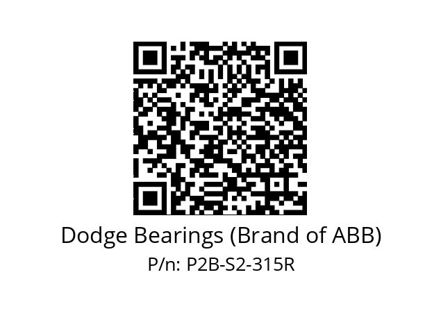   Dodge Bearings (Brand of ABB) P2B-S2-315R