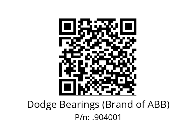   Dodge Bearings (Brand of ABB) .904001