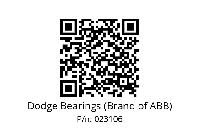   Dodge Bearings (Brand of ABB) 023106