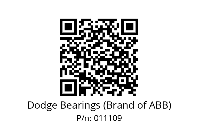   Dodge Bearings (Brand of ABB) 011109