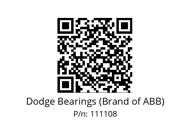   Dodge Bearings (Brand of ABB) 111108