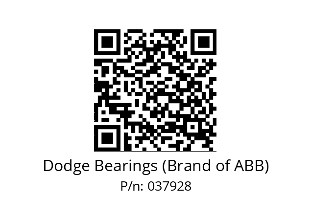   Dodge Bearings (Brand of ABB) 037928