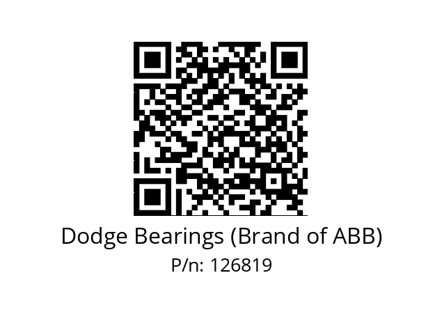   Dodge Bearings (Brand of ABB) 126819