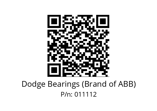   Dodge Bearings (Brand of ABB) 011112