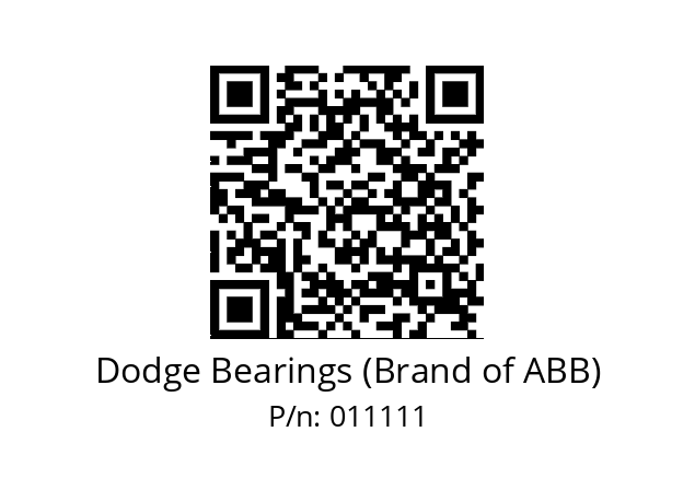   Dodge Bearings (Brand of ABB) 011111