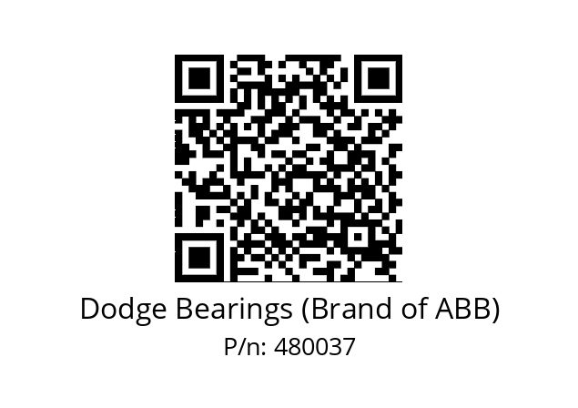   Dodge Bearings (Brand of ABB) 480037