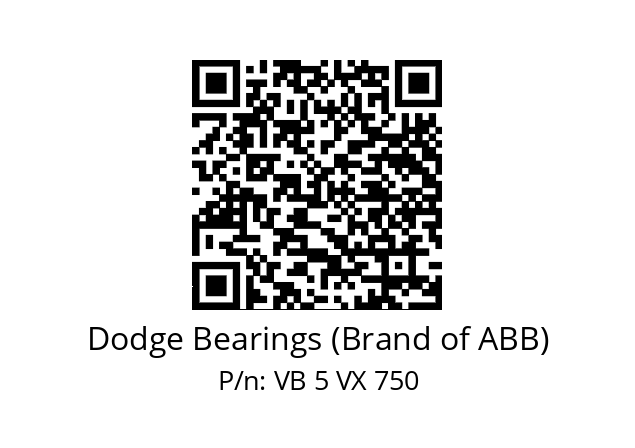   Dodge Bearings (Brand of ABB) VB 5 VX 750