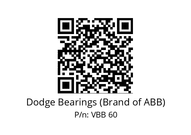   Dodge Bearings (Brand of ABB) VBB 60