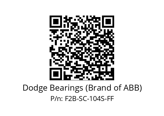   Dodge Bearings (Brand of ABB) F2B-SC-104S-FF