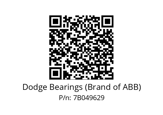   Dodge Bearings (Brand of ABB) 7B049629