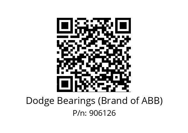   Dodge Bearings (Brand of ABB) 906126