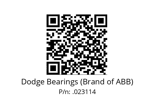   Dodge Bearings (Brand of ABB) .023114