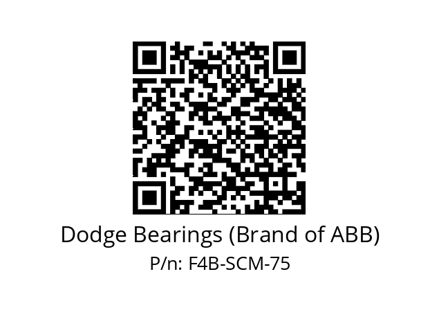   Dodge Bearings (Brand of ABB) F4B-SCM-75