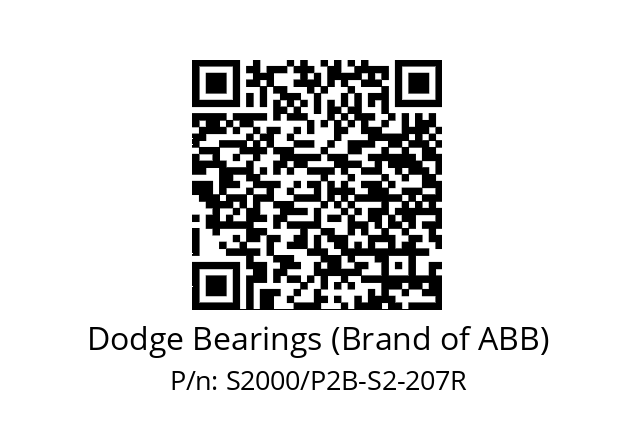   Dodge Bearings (Brand of ABB) S2000/P2B-S2-207R