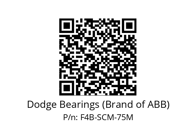   Dodge Bearings (Brand of ABB) F4B-SCM-75M