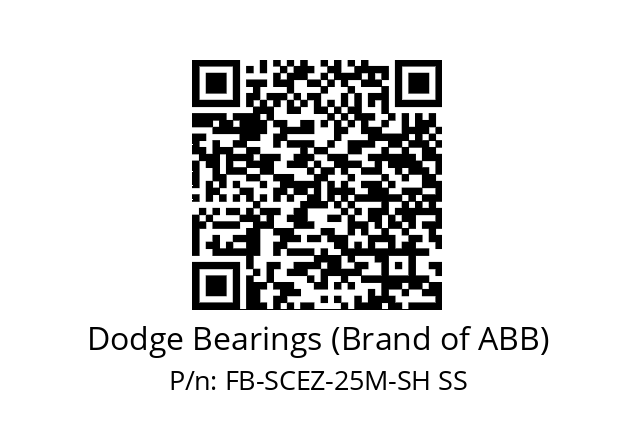   Dodge Bearings (Brand of ABB) FB-SCEZ-25M-SH SS