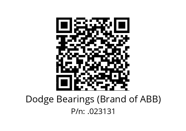   Dodge Bearings (Brand of ABB) .023131