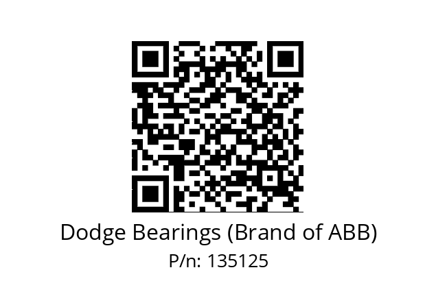   Dodge Bearings (Brand of ABB) 135125